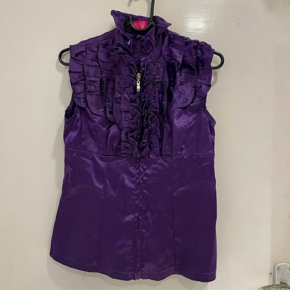 Tops - Purple satin blouse
